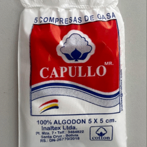 COMPRESA DE GASA CAPULLO 5 x 5 cm. x 40 unid.