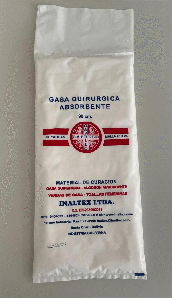 GASA QUIR/ABS 10 yardas x 90cms 20x24 CAPULLO