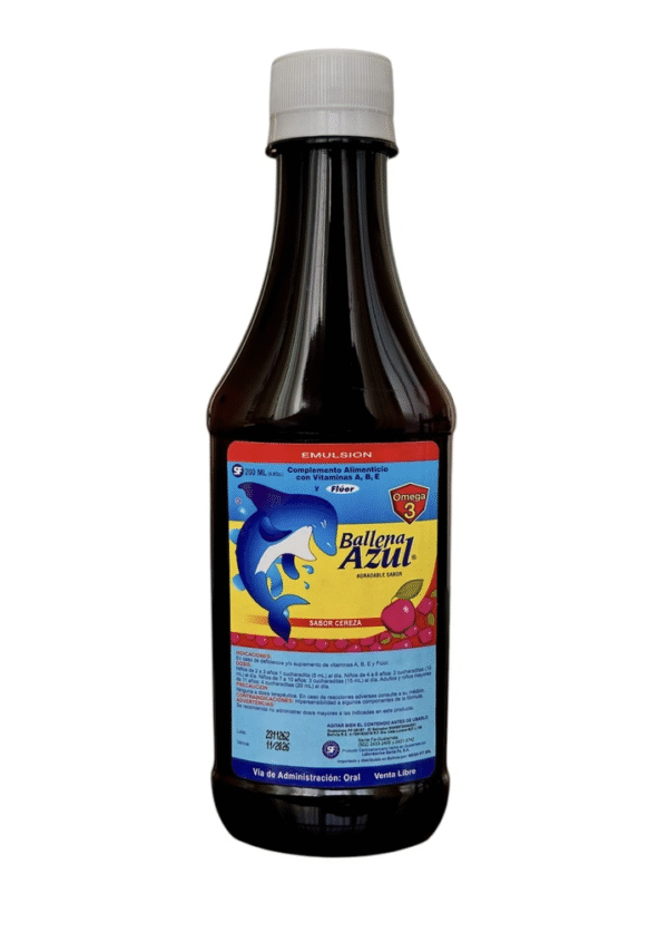 EMULSION BALLENA AZUL sabor cereza x 200ml