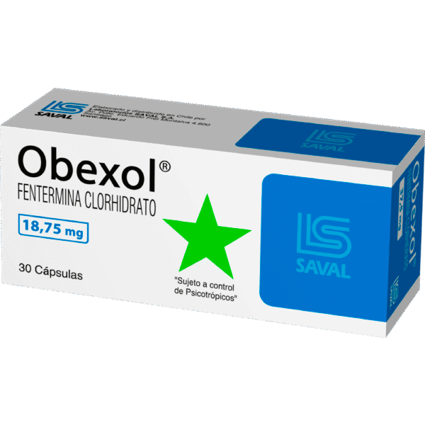 OBEXOL 18.75 mg x 30 caps.