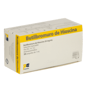 BUTILBROMURO DE HIOSINA 20mg/1ml x 50 amp.