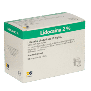 LIDOCAINA 2%/10ml x 50 amp.
