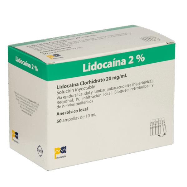 LIDOCAINA 2%/10ml x 50 amp.
