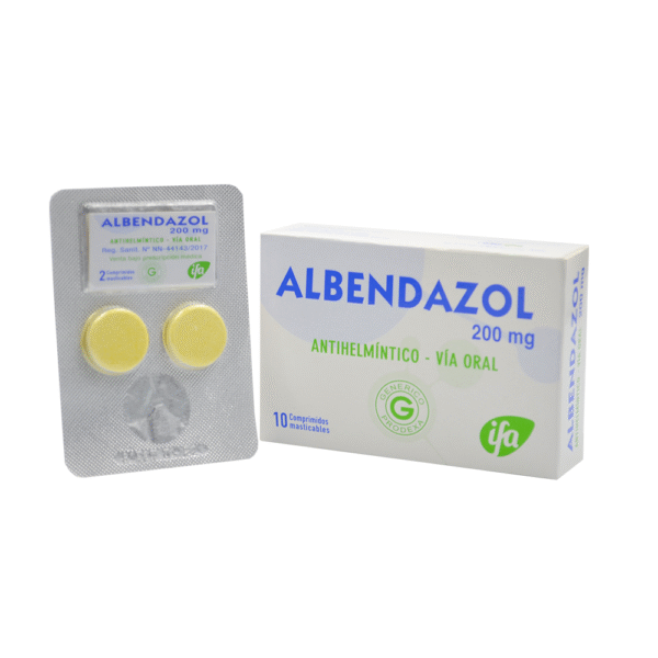 ALBENDAZOL MASTICABLE 200mg x 10comp