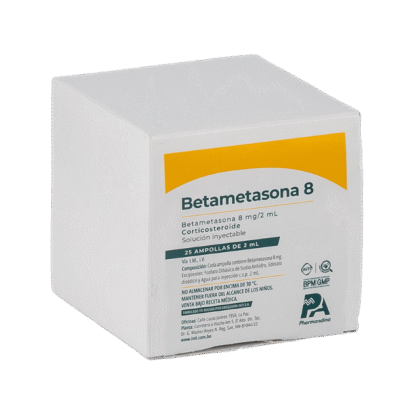 BETAMETASONA 8mg / 2mL x 25 ampollas