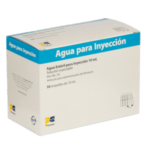 AGUA ESTERIL PARA INYECCION 10mL x 50 amp.