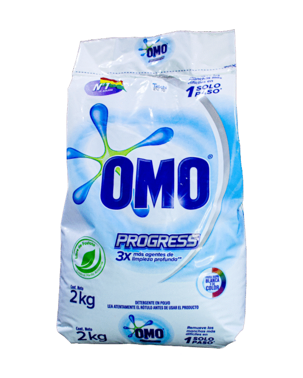 Omo Progress Detergente En Polvo X 2Kg