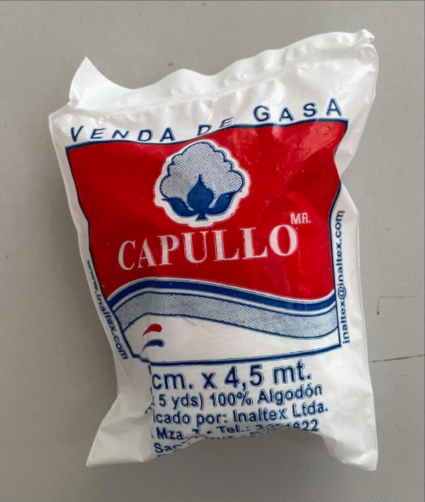 VENDA DE GASA CAPULLO 5 cm x 4.5 mts