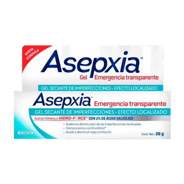 ASEPXIA GEL EMERGENCIA TRANSPARENTE x 28 gr