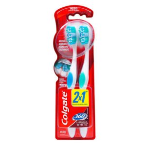 CEPILLO COLGATE LUMINOUS WHITE 360 MEDIO 2x1