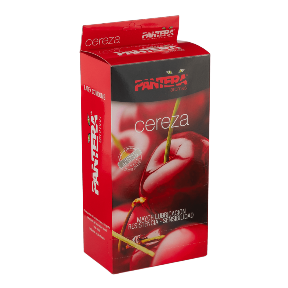 PANTERA CONDONES aroma CEREZA x 24 unidades