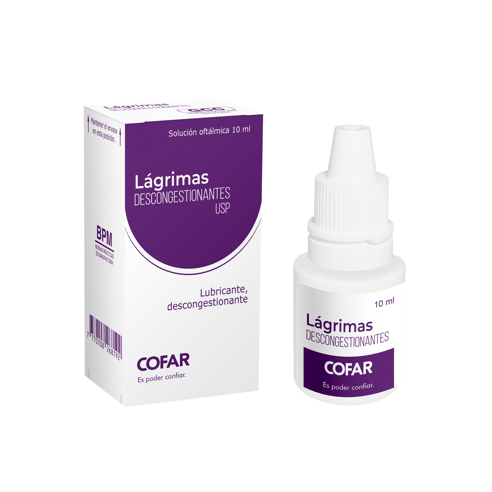 LAGRIMAS DESCONGESTIONANTES Sol Oftálmica x 10 ml #SM