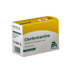 CLORFENIRAMINA 4mg x 120 tabletas