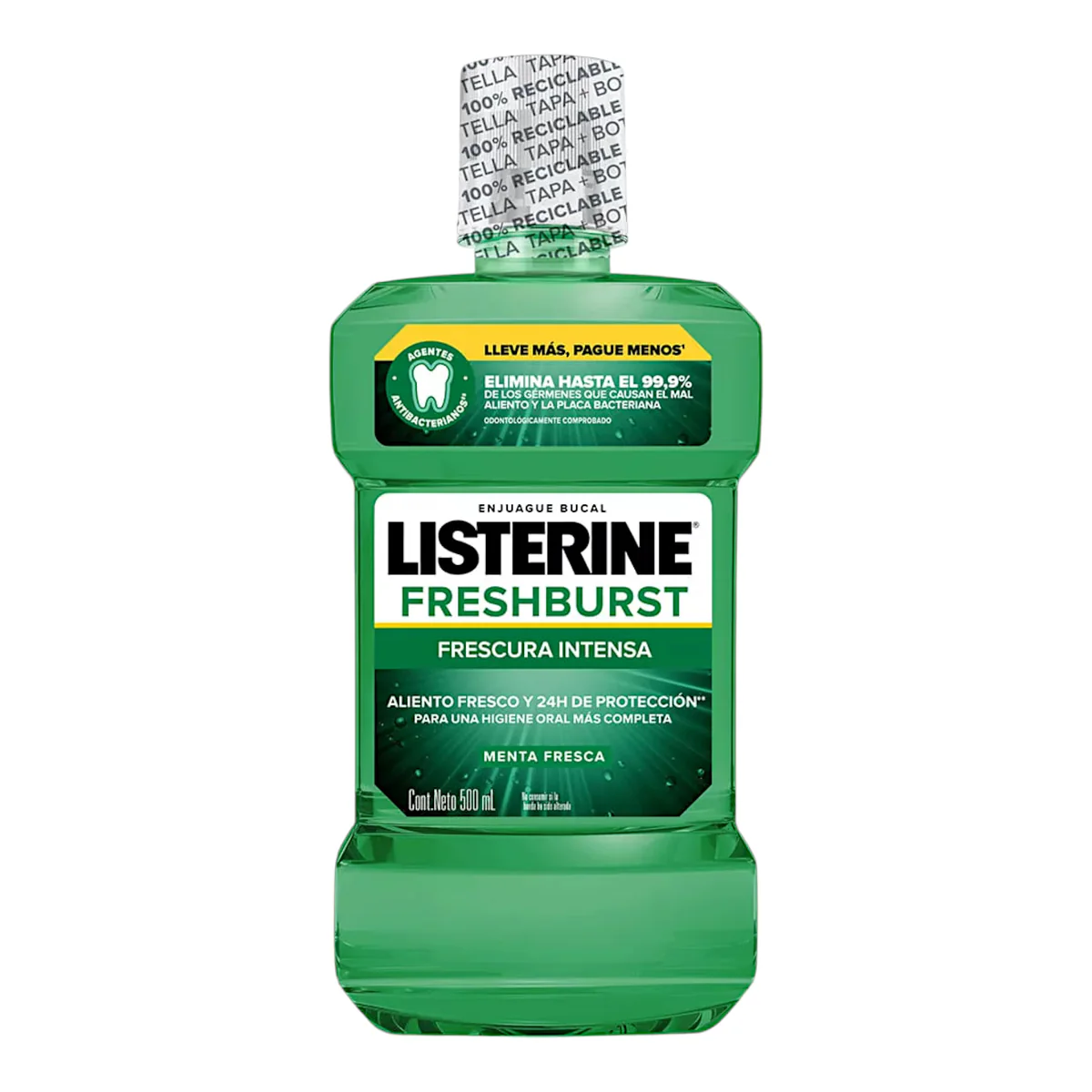 LISTERINE ENJUAGE BUCAL FRESH BURST x 500 ml.