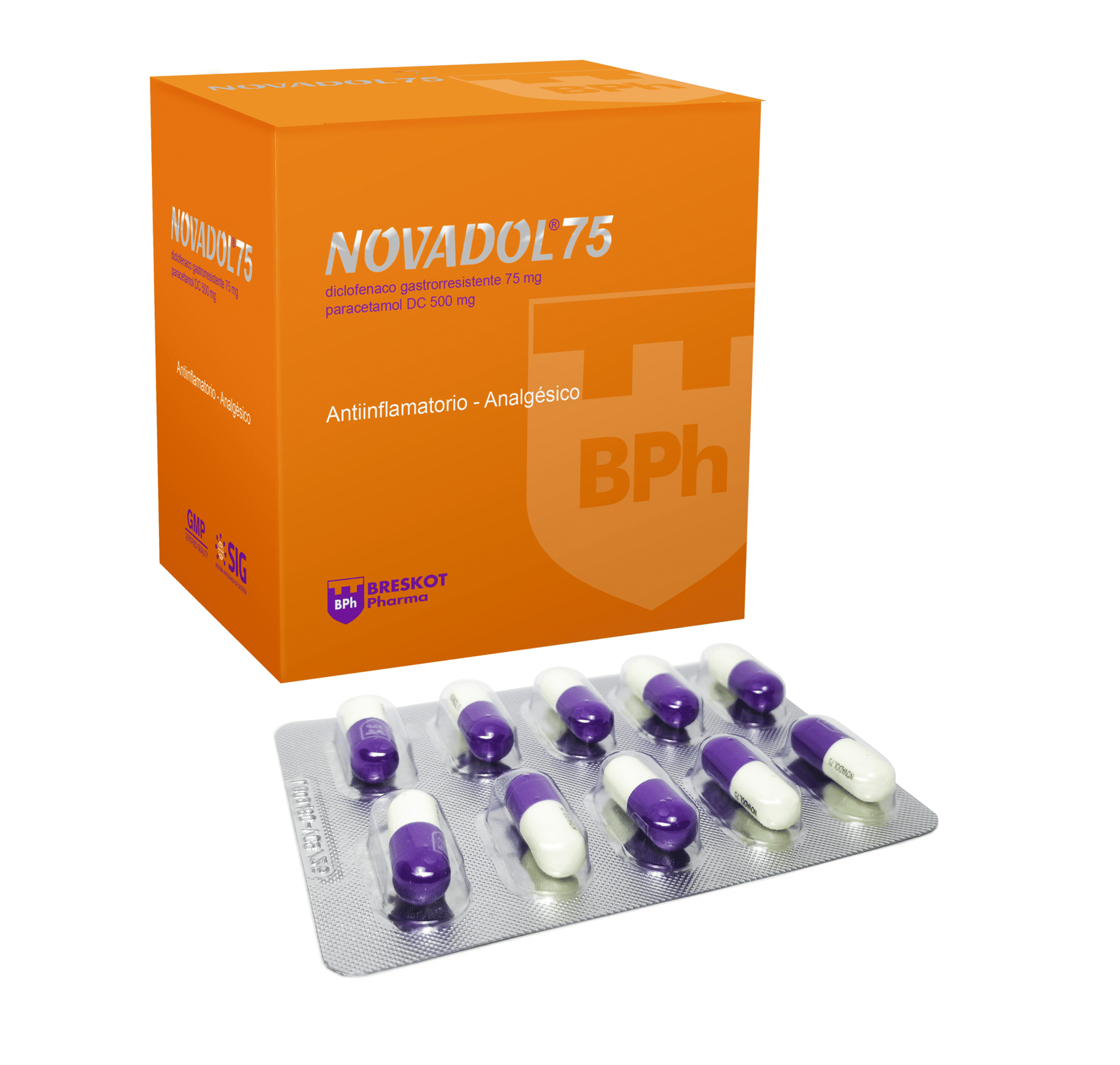 NOVADOL 75 mg x 120 caps.