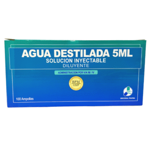 AGUA DESTILADA 5mL sol. amp x 100 amp