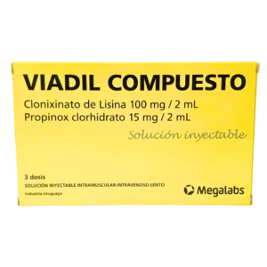 VIADIL COMPUESTO 100/15mg  2 ml  x 3 amp.