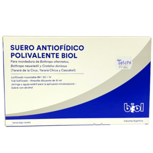 SUERO ANTIOFIDICO POLIVALENTE BIOL x 1amp + jeringa