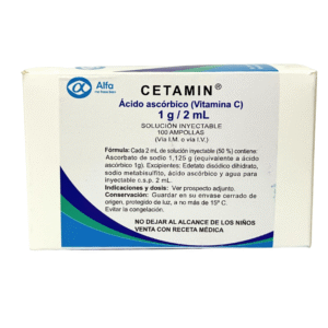 CETAMIN 1gr /2ml x 100 ampolla  (VITA C 1 gr)
