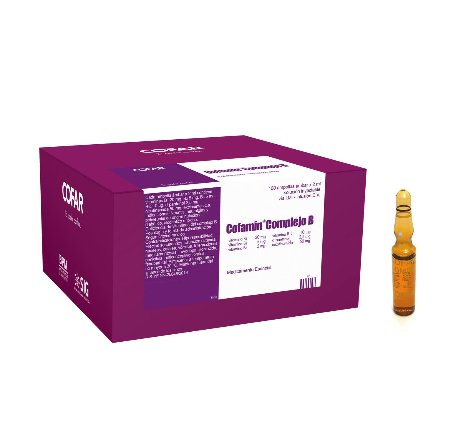 COFAMIN COMPLEJO B 2ml x 100 ampollas