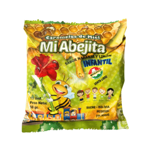 CARAMELO DE PROPOLEO INFANTIL NARANJA LIMON MI ABEJITA x 15 past