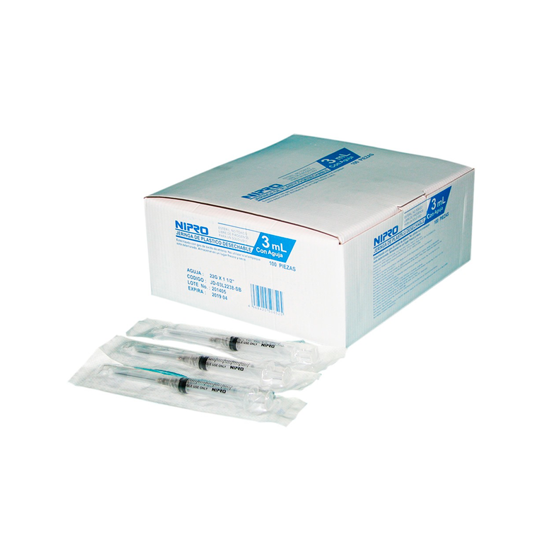 JERINGAS 3 ml x 100 unid.