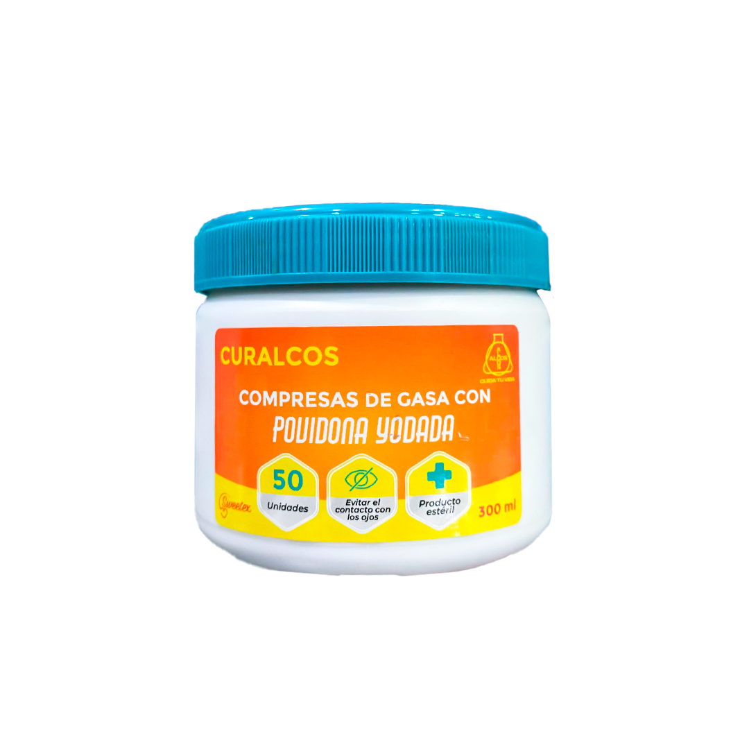 POMOS DE GASA CON POVIDONA YODADA x 50 unid.