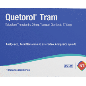 QUETOROL TRAM 20/37.5mg x 10 tabletas