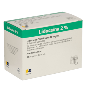 LIDOCAINA 2%/10ml x 50 amp.