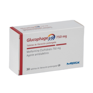 GLUCOPHAGE XR 750 mg x 30 tabletas