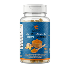 CURCUMA Mg + Zn + Jengibre x 90 capsulas