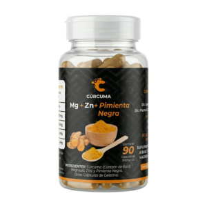 CURCUMA Mg + Zn + Pimienta Negra x 90 capsulas